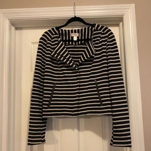 Loft Moto Style Jacket Knit Size Large EUC